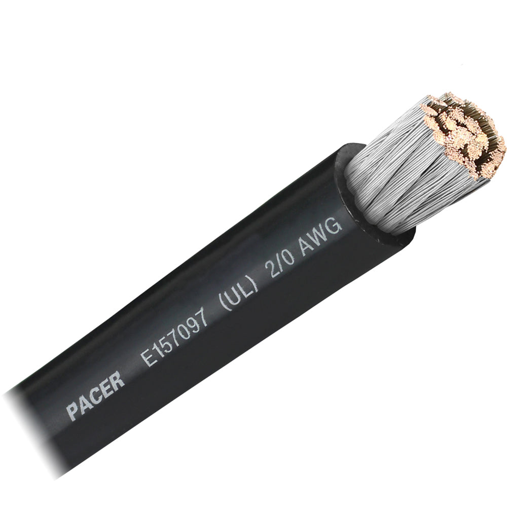Pacer Black 20 AWG Battery Cable Sold By The Foot WUL20BKFT